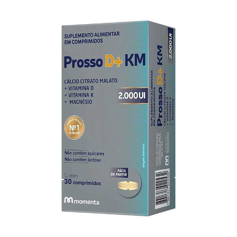 Prosso D+ KM 2000UI 30 Comprimidos | Ossos e Dentes
