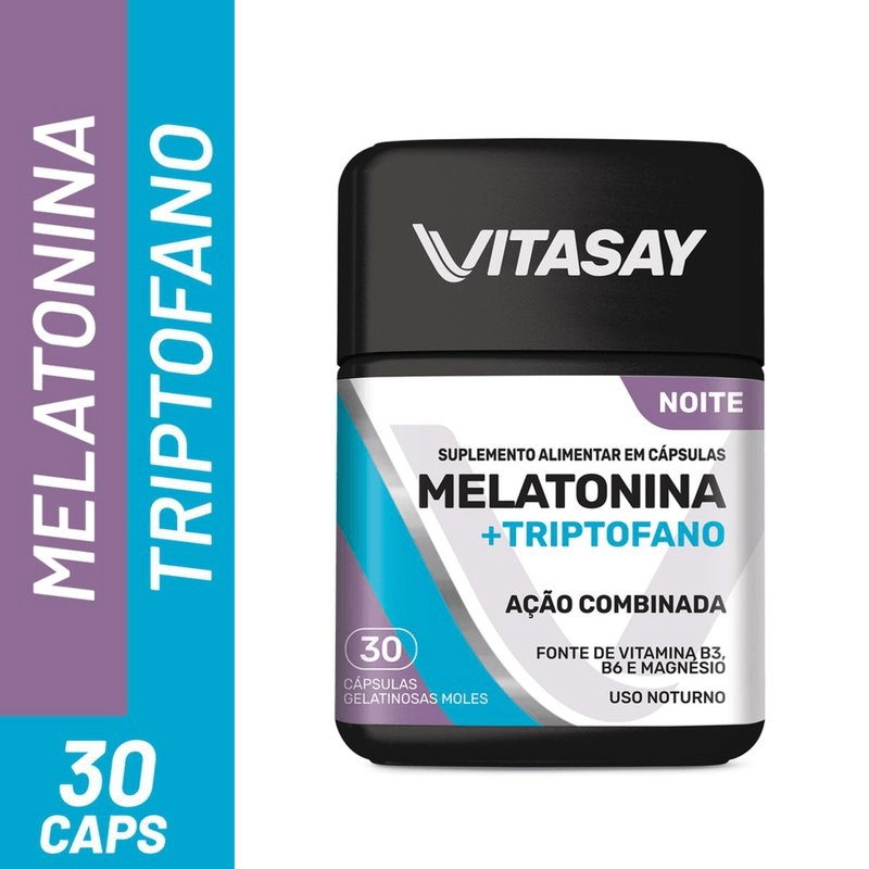 Melatonina Vitasay Noite 30 Caps Para Qualidade do Sono