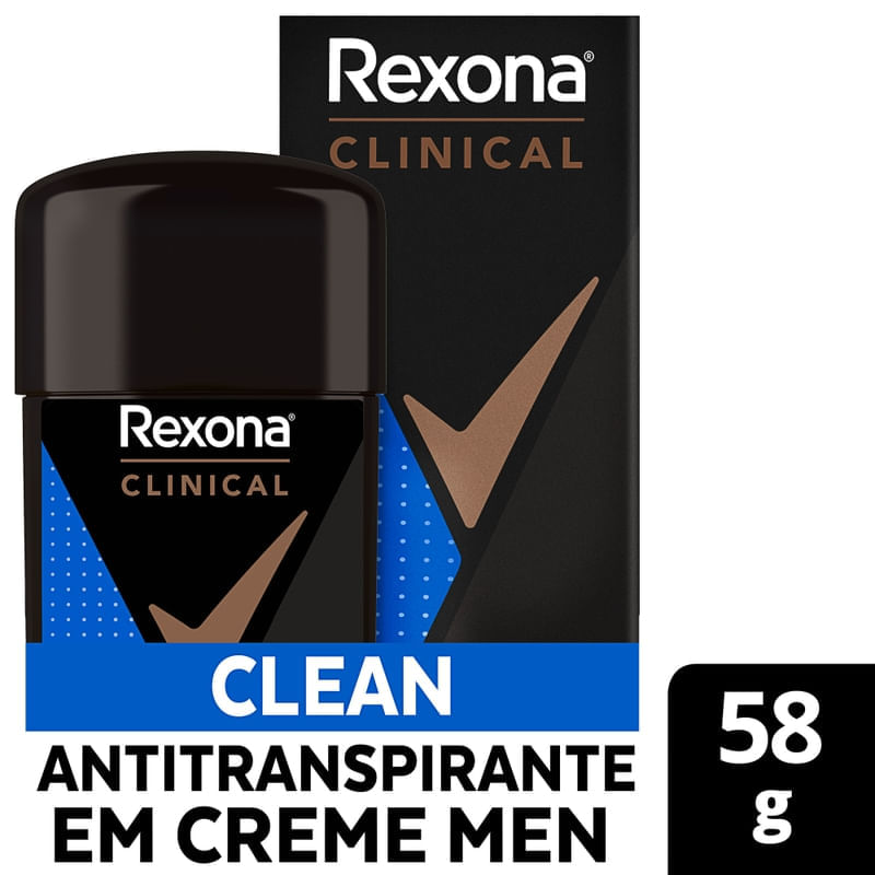 Desodorante em Creme Rexona Clinical Clean 96h 58g | Drogal