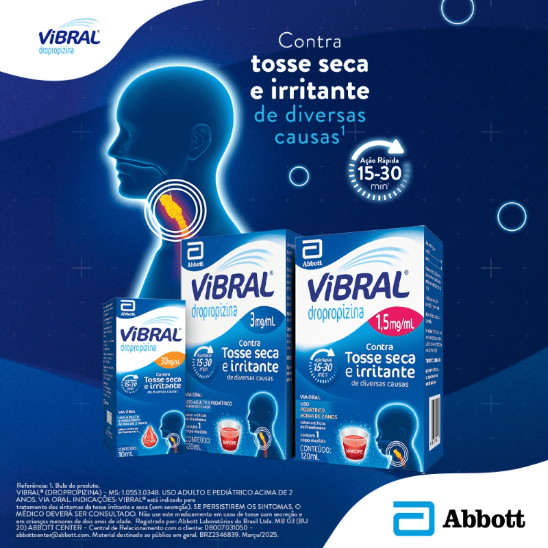 Vibral Adulto Sabor Framboesa 120ml: Posologia, Bula, Preço
