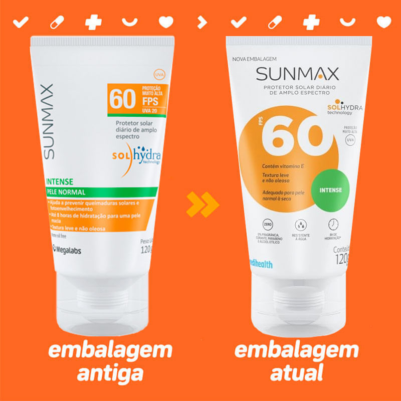 Protetor Solar Sunmax Intense FPS60 120g