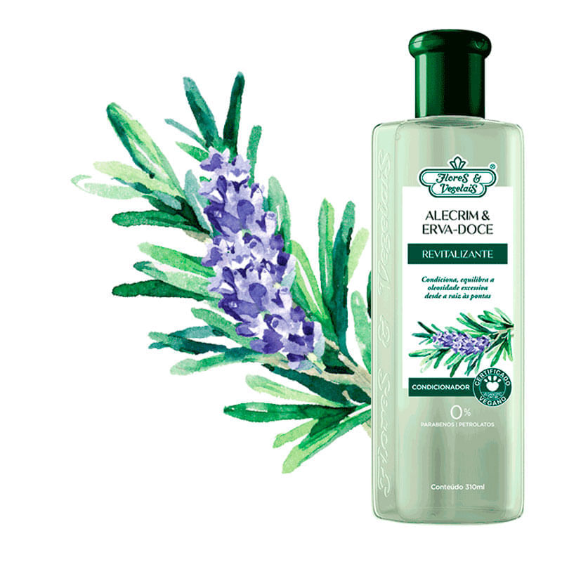 Condicionador Flores e Vegetais Alecrim e Erva-Doce 310ml