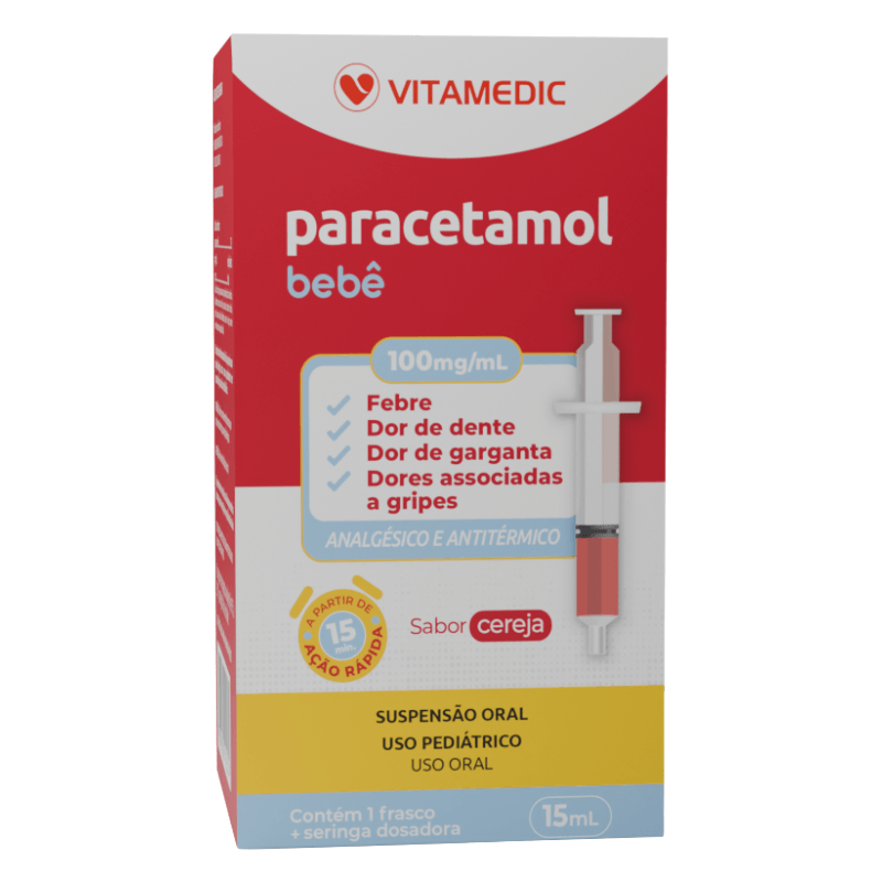 Paracetamol Bebê 100mg/mL Cereja 15ml: Preço | Drogal