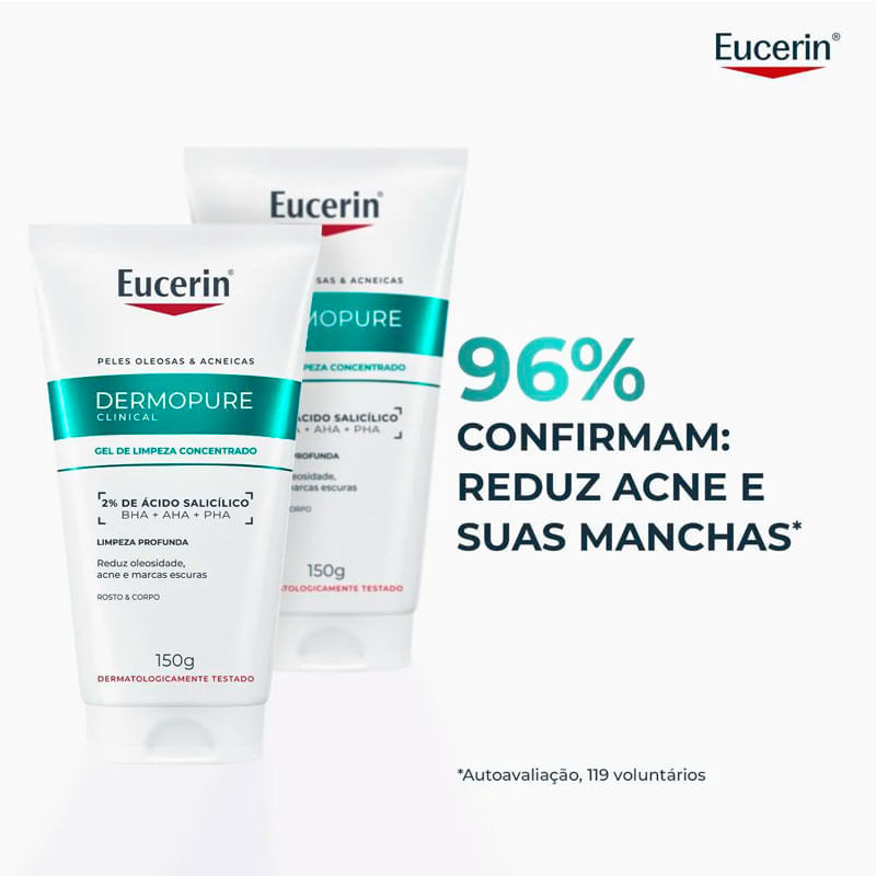 Encontraproduto.com.br - Gel de Limpeza Facial Antiacne DermoPure Concentrado Antioleosidade Eucerin 150g