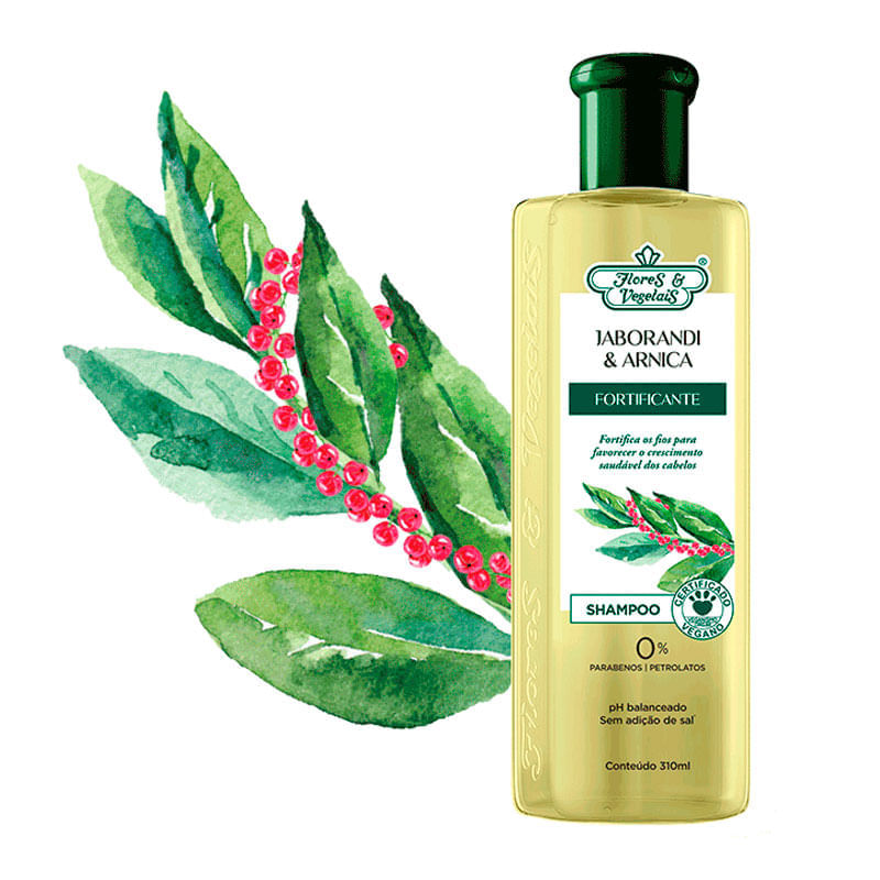 Shampoo Flores e Vegetais Jaborandi e Arnica 310ml