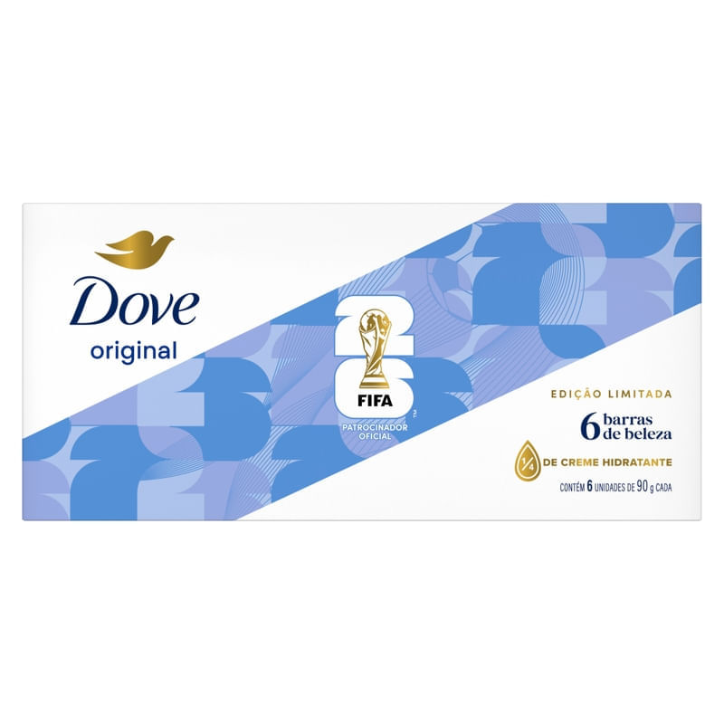 Sabonete em Barra Dove Branco 90g 6 unidades