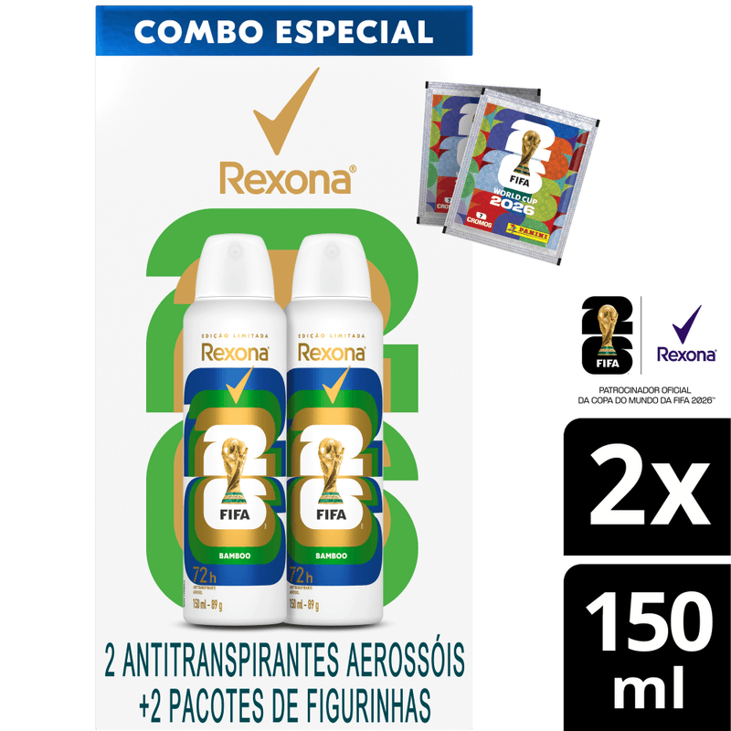 Kit Rexona Men Impacto+Xtracool 150ml + Figurinhas Copa 2026