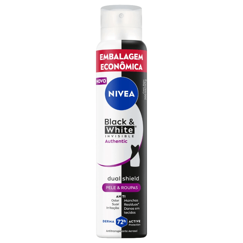 Nivea Black & White Invisible Authentic Aerosol 200ml