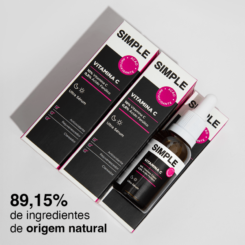 Sérum Simple Organic Vitamina C | Clareador e Antioxidante