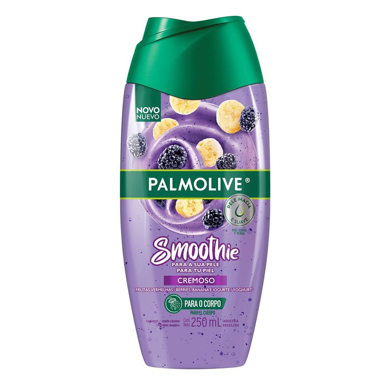 Sabonete Liquído Corporal Palmolive Smoothie Esfoliante Amora, Banana e Iogurte 250ml