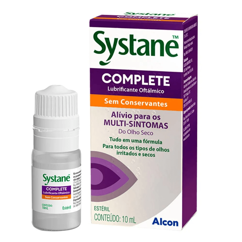 Colírio Lubrificante Oftálmico Estéril Systane Complete Sem Conservantes 10ml