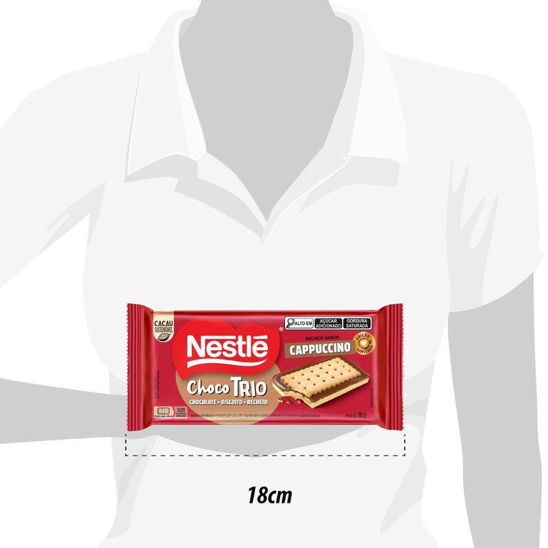 Chocolate Nestlé Choco Trio Cappucino 90g: Drogal