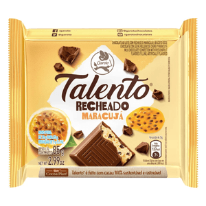 Chocolate Garoto Talento Recheado Maracujá 85g