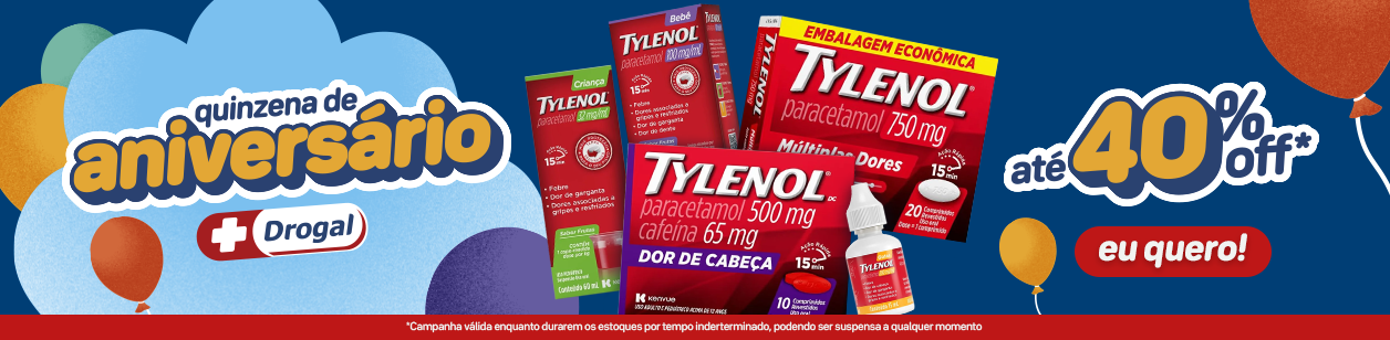 Tylenol até 40% Off