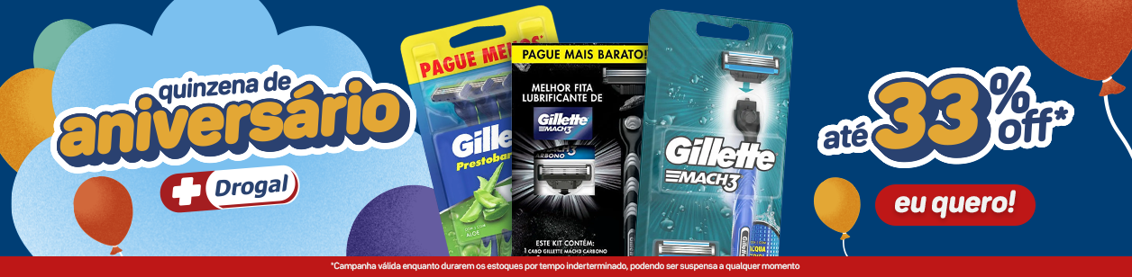 Gillette Até 33% Off