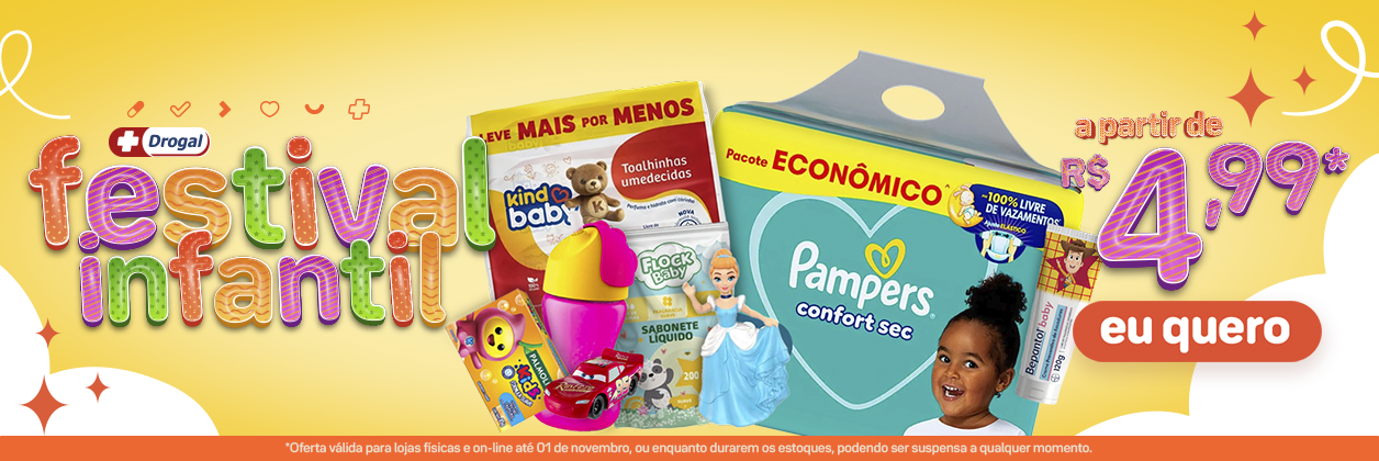 Mês das crianças A partir de R$ 4,99